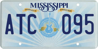 MS license plate ATC095