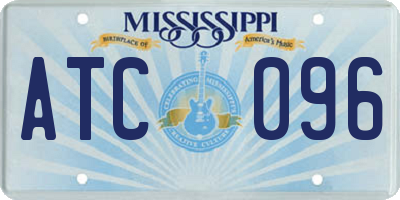 MS license plate ATC096
