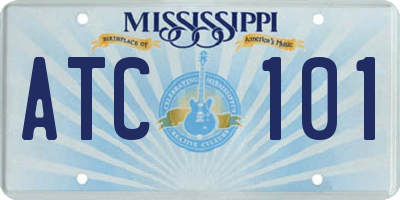 MS license plate ATC101