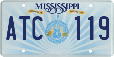 MS license plate ATC119