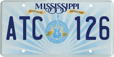 MS license plate ATC126