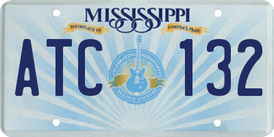 MS license plate ATC132