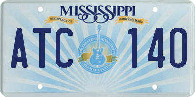 MS license plate ATC140