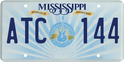 MS license plate ATC144