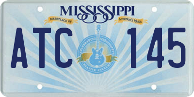 MS license plate ATC145