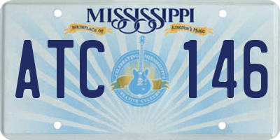 MS license plate ATC146