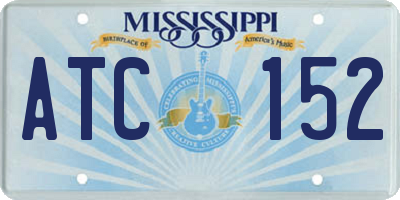 MS license plate ATC152