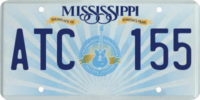 MS license plate ATC155