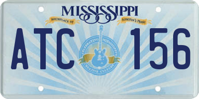 MS license plate ATC156