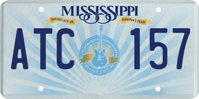 MS license plate ATC157
