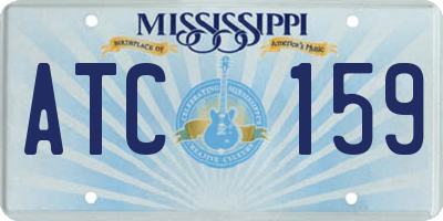 MS license plate ATC159
