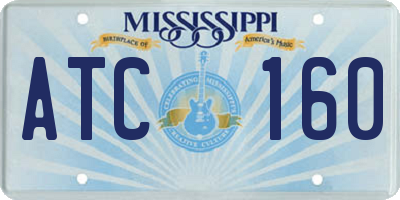 MS license plate ATC160