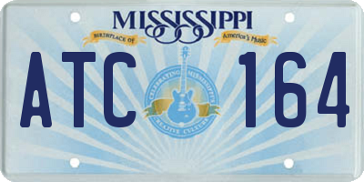 MS license plate ATC164