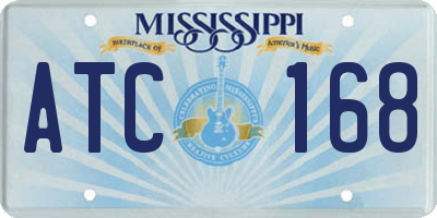 MS license plate ATC168
