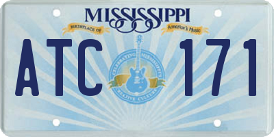 MS license plate ATC171