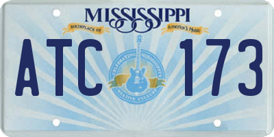 MS license plate ATC173