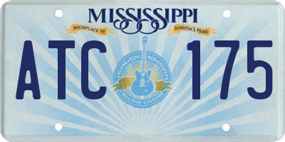 MS license plate ATC175