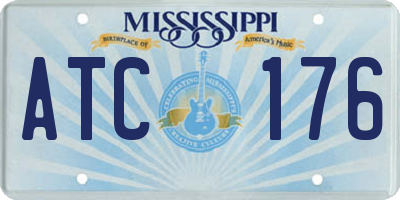 MS license plate ATC176