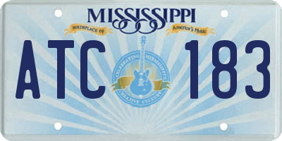 MS license plate ATC183