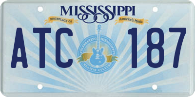 MS license plate ATC187