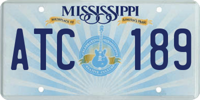 MS license plate ATC189