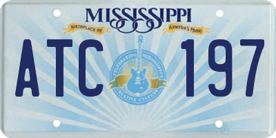 MS license plate ATC197