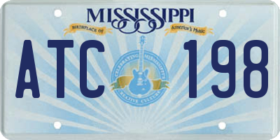 MS license plate ATC198