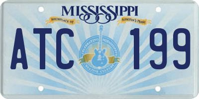 MS license plate ATC199