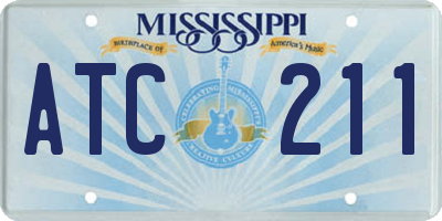 MS license plate ATC211