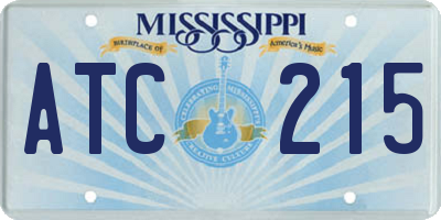 MS license plate ATC215