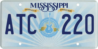MS license plate ATC220