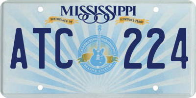 MS license plate ATC224