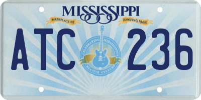 MS license plate ATC236