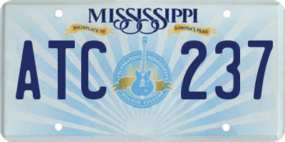 MS license plate ATC237