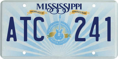 MS license plate ATC241