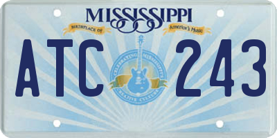 MS license plate ATC243