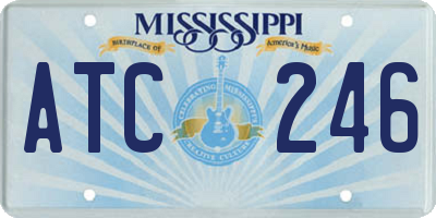 MS license plate ATC246