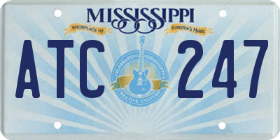 MS license plate ATC247