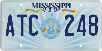 MS license plate ATC248