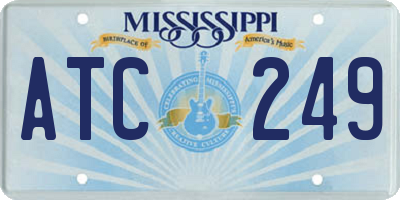 MS license plate ATC249