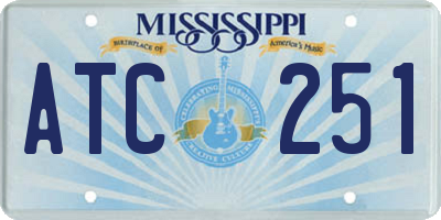 MS license plate ATC251