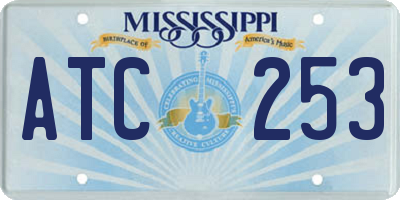 MS license plate ATC253