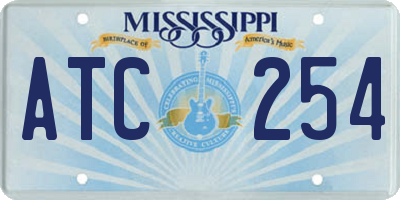 MS license plate ATC254