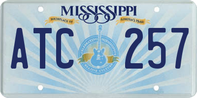 MS license plate ATC257