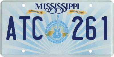 MS license plate ATC261