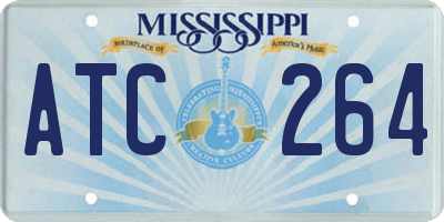 MS license plate ATC264