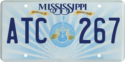 MS license plate ATC267