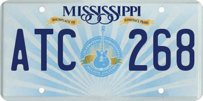 MS license plate ATC268