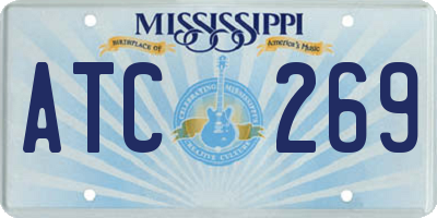 MS license plate ATC269
