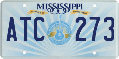 MS license plate ATC273